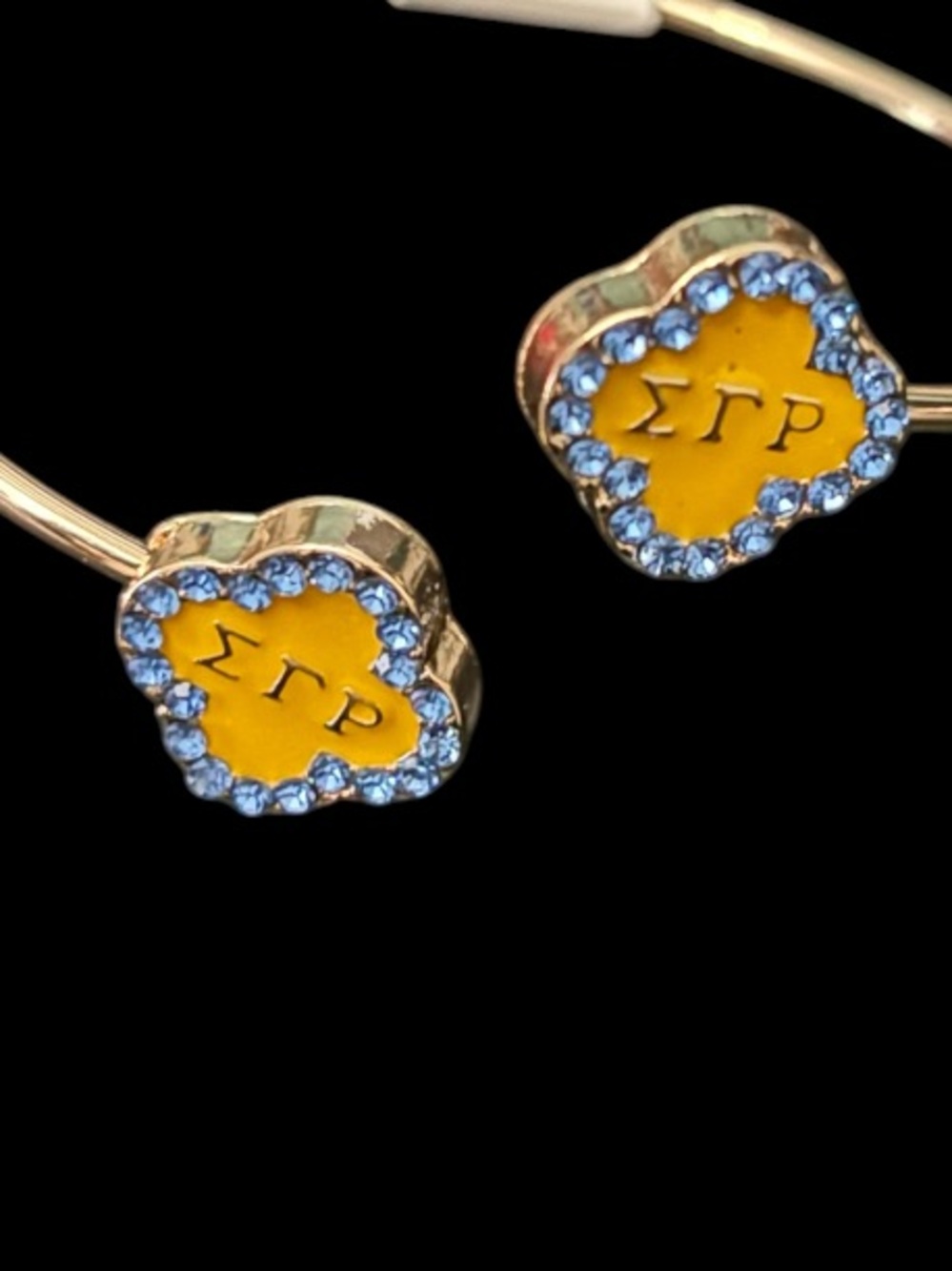 Sigma Gamma Rho Single Clover Bangle Bracelet - Picture 3 of 4